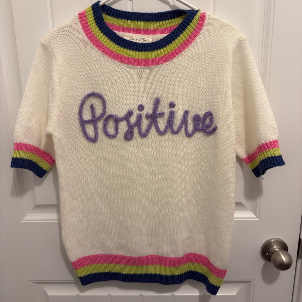Doe & Rae White Knit Sweater‎